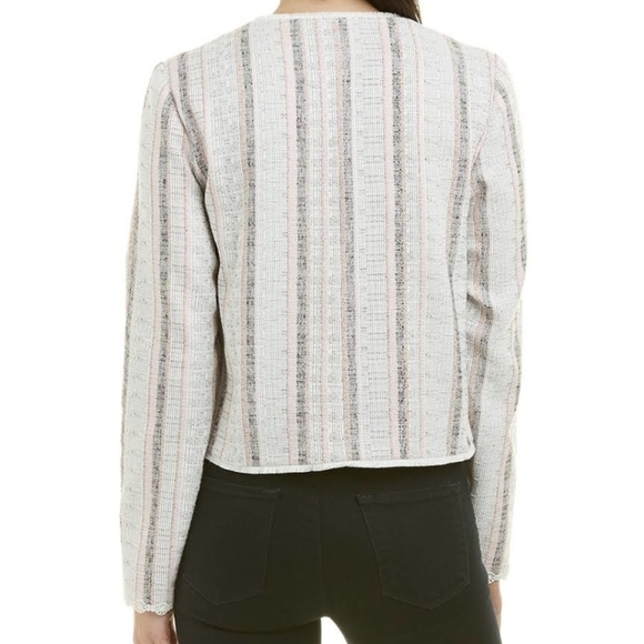 8 • Laundry by Shelli Segal • Soft Blush & White Metallic Thread Tweed Blazer - Picture 3 of 10